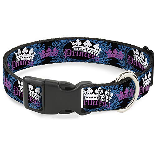 Buckle-Down Breakaway Katzenhalsband, Krone, Prinzessin, oval, Schwarz/Türkis Buckle-Down Breakaway Katzenhalsband, Krone, Prinzessin, oval, Schwarz/Türkis von Buckle-Down