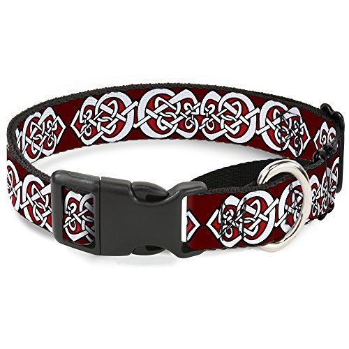 Buckle Down "Celtic knot5 Martingale Hundehalsband, rot/schwarz/weiß, 2,5 cm Wide-fits 38,1–66 cm Neck-Large von Buckle Down
