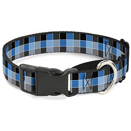 Buckle-Down Checker Mosaic Blue Martingale Dog Collar, 1.5" Wide-Fits 18-32" Neck-Large von Buckle-Down