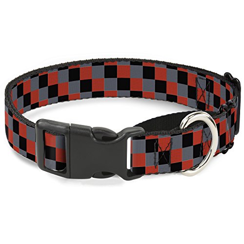 Buckle Down Checker Trio grau/schwarz/rot Martingale Hundehalsband, 2,5 cm Wide-fits 38,1–66 cm Neck-Large Buckle Down Checker Trio grau/schwarz/rot Martingale Hundehalsband, 2,5 cm Wide-fits 38,1–66 cm Neck-Large von Buckle-Down