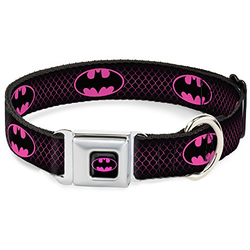 Buckle-Down DC-WBM002-L BMA Batman Hundehalsband, Schwarz/Silber von Buckle-Down
