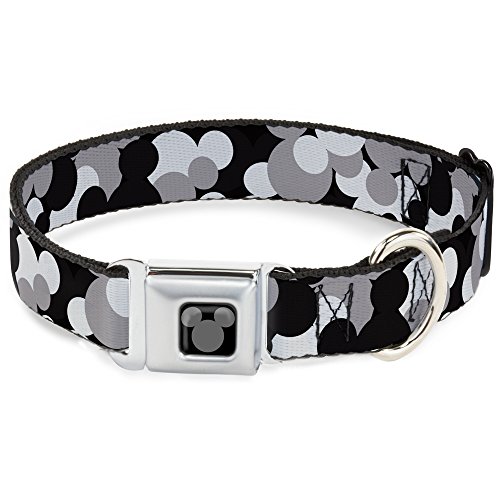 Buckle Down DC-WDY349-L Sicherheitsgurt-Hundehalsband, groß, Micky-Maus-Kopf, gestapelt, Schwarz/Grau Buckle Down DC-WDY349-L Sicherheitsgurt-Hundehalsband, groß, Micky-Maus-Kopf, gestapelt, Schwarz/Grau von Buckle-Down
