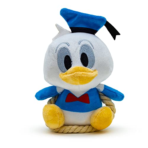 Buckle-Down Disney Hundespielzeug, Disney Donald Duck Chibi, sitzende Pose, Plüsch, mit Seil von Buckle-Down