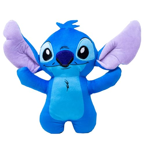 Buckle-Down Disney Hundespielzeug, Lilo und Stitch Stitch Arms Up Ganzkörper Stehende Pose Haustier Spielzeug Plüsch von Buckle-Down