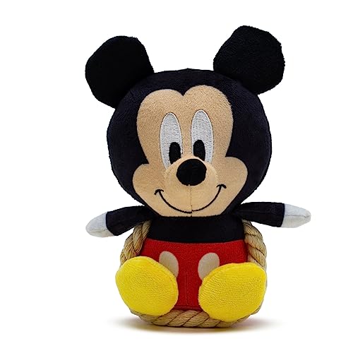 Buckle-Down Disney Hundespielzeug, Mickey Mouse Chibi Sitzende Pose Haustierspielzeug, Plüsch mit Seil von Buckle-Down