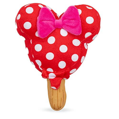 Buckle-Down Disney Hundespielzeug Minnie Maus Eis mit Ohren und Schleife Rot Haustier Spielzeug Plüsch von Buckle-Down