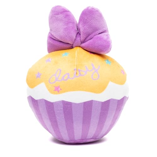 Buckle-Down Disney Quietschendes Plüsch-Hundespielzeug für große, mittelgroße und kleine Hunde, Gänseblümchen-Enten-Schriftzug Cupcake mit rosa Schleife, 8,9 x 11,4 cm Buckle-Down Disney Quietschendes Plüsch-Hundespielzeug für große, mittelgroße und kleine Hunde, Gänseblümchen-Enten-Schriftzug Cupcake mit rosa Schleife, 8,9 x 11,4 cm von Buckle-Down
