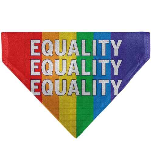 Buckle-Down Equality Blocks Schlupfhalsband, Regenbogenblau, Weiß, Schwarz, nur Bandana von Buckle-Down