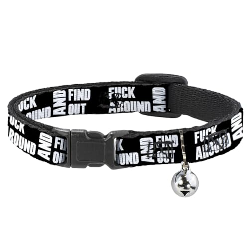 Buckle-Down FAFO Katzenhalsband Halsband mit Glöckchen, Kunststoffclip, leicht verstellbar, Katzen Sachen, 21,6 bis 30,5 cm, 1,3 cm breit Buckle-Down FAFO Katzenhalsband Halsband mit Glöckchen, Kunststoffclip, leicht verstellbar, Katzen Sachen, 21,6 bis 30,5 cm, 1,3 cm breit von Buckle-Down
