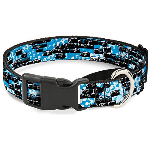 Buckle-Down Grunge Bricks blau Martingale Hundehalsband, 3,8 cm Wide-fits 45,7–81,3 cm Neck-Large von Buckle-Down