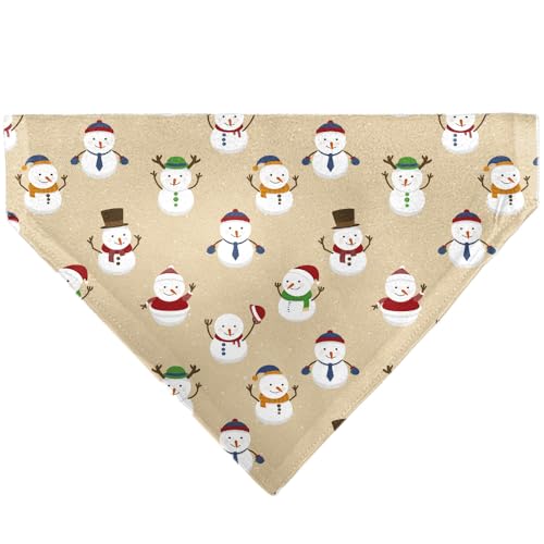 Buckle-Down Halstuch mit Schneemann-Motiv, zum Reinschlüpfen, Hellbraun von Buckle-Down