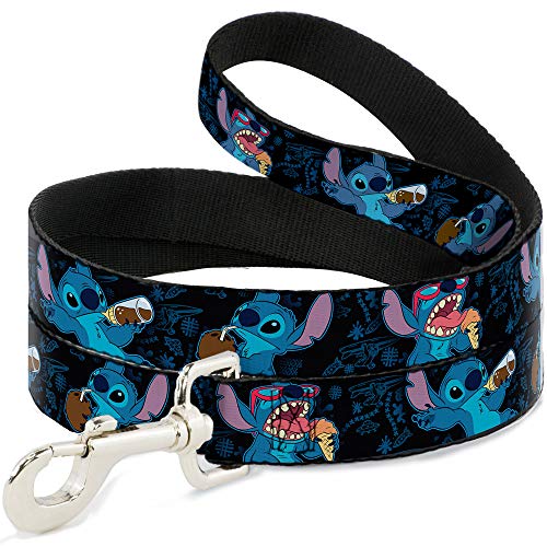 Buckle-Down Pet Leash Stitch Snacking Posen, Schwarz/Blau, 1,27 m lang, 1,27 cm breit Buckle-Down Pet Leash Stitch Snacking Posen, Schwarz/Blau, 1,27 m lang, 1,27 cm breit von Buckle-Down