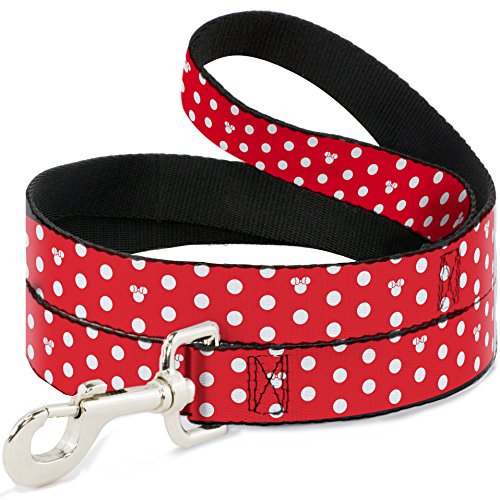 Buckle-Down Haustier-Leine, Minnie Mouse, gepunktet, Mini-Silhouette, 122 cm lang, 1,27 cm breit von Buckle-Down