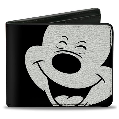 Buckle-Down Geldbörse Bifold PU Disney Mickey Mouse, Mehrfarbig, 4.0" x 3.5" von Buckle-Down