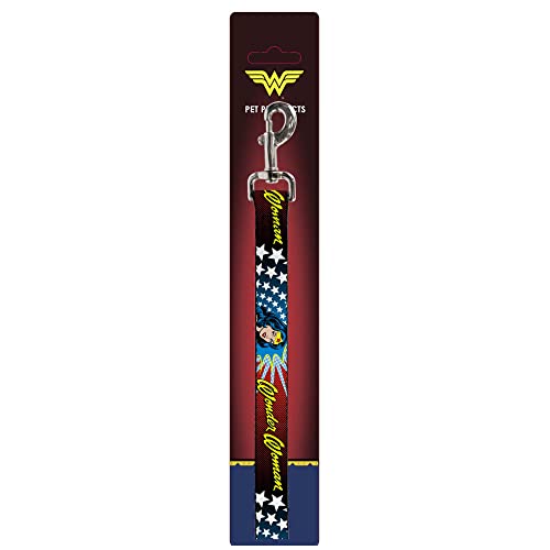 Buckle-Down Hundeleine, Motiv: Wonder Woman, Sterne, 1,2 m lang, 2,5 cm breit von Buckle-Down