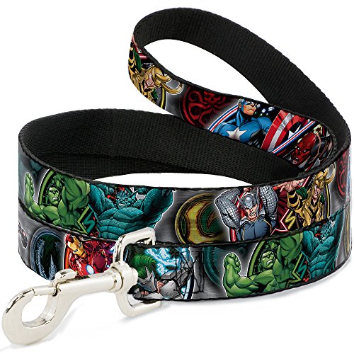 Buckle-Down Hundeleine Marvel Avengers Superhelden Villain Poses, 6 Feet Long - 1/2 Wide, Mehrfarbig Buckle-Down Hundeleine Marvel Avengers Superhelden Villain Poses, 6 Feet Long - 1/2 Wide, Mehrfarbig von Buckle-Down