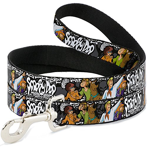 Buckle-Down Hundeleine Scooby DOO Group Pose Knochen in verschiedenen Längen und Breiten für kleine, mittelgroße und große Hunde und Katzen von Buckle-Down