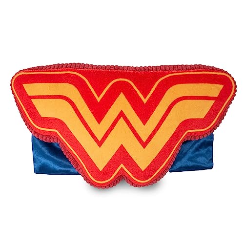 Buckle-Down Hundespielzeug DC Comics Plüsch Quietscher Wonder Woman WW Logo mit Umhang von Buckle-Down