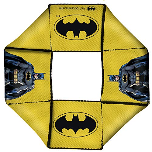 Buckle-Down Hundespielzeug Octagon Flyer Batman JL Rebirth Pose Bat Icon gelb von Buckle-Down