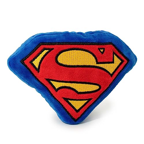 Buckle-Down Hundespielzeug Plüsch Superman Shield Blau Rot Gelb von Buckle-Down