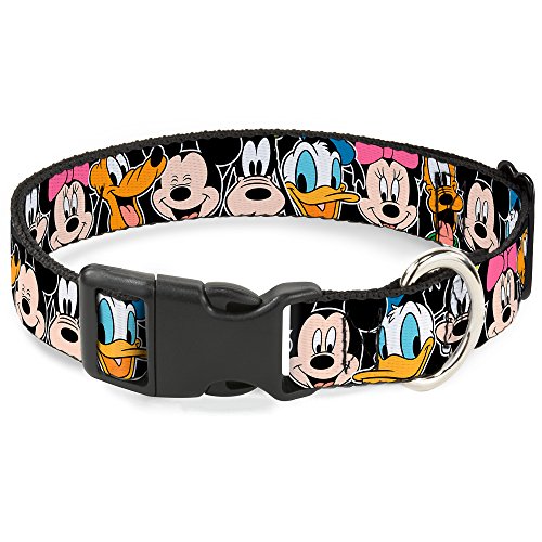 Buckle-Down Klassische Disney Charakter Gesichter Schwarz Kunststoff Clip Halsband, M - Fits 11-17" - 1.0" Wide Buckle-Down Klassische Disney Charakter Gesichter Schwarz Kunststoff Clip Halsband, M - Fits 11-17" - 1.0" Wide von Buckle-Down