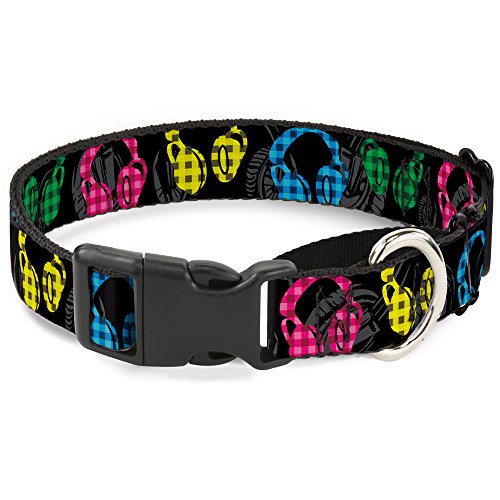 Buckle-Down Kopfhörer Buffalo Plaid schwarz/neon Martingale Hundehalsband, 2,5 cm Wide-fits 22,9–38,1 cm Neck-small Buckle-Down Kopfhörer Buffalo Plaid schwarz/neon Martingale Hundehalsband, 2,5 cm Wide-fits 22,9–38,1 cm Neck-small von Buckle-Down