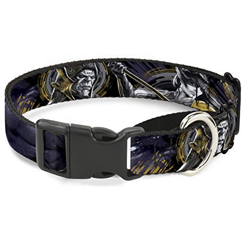 Buckle-Down Martingale Hundehalsband - Infinity War 4-Bösewicht/Thanos Augen Nahaufnahme Lila/Gold/Grau von Buckle-Down