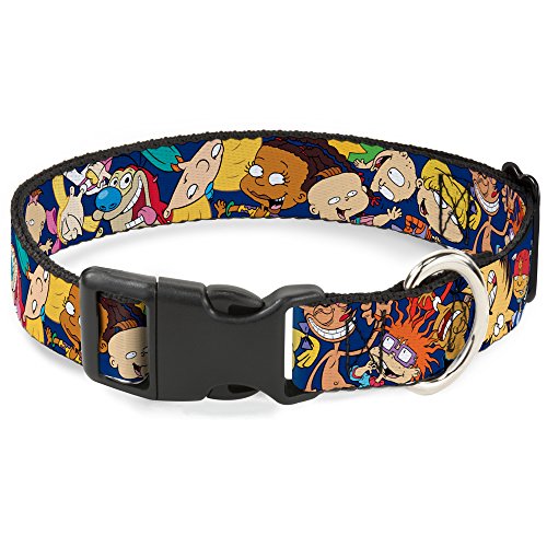 Buckle-Down "Nick 90 's 16-Character Rewind Stellt Navy Blau Breakaway Katzenhalsband, 1/5,1 cm X 15,2–22,9 cm/klein von Buckle-Down