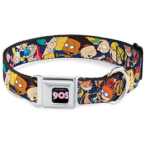 Buckle Down "Nick 90 's 16-Character Rewind Stellt Navy Blau SICHERHEITSGURT Hund Halsband, 3,8 cm X 40,6–58,4 cm/mittel Buckle Down "Nick 90 's 16-Character Rewind Stellt Navy Blau SICHERHEITSGURT Hund Halsband, 3,8 cm X 40,6–58,4 cm/mittel von Buckle-Down
