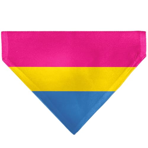 Buckle-Down Pansexual Bandana zum Reinschlüpfen, Pansexuell, Rosa, Gelb, Blau, Schwarz von Buckle-Down