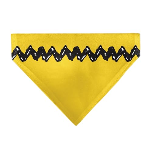 Buckle-Down Peanuts Haustier-Halstuch, Charlie Braun, Gelb, Zick-Zack-Streifen, Doppelseitiger Druck, Polyester, One Size, Hund, Bandana Buckle-Down Peanuts Haustier-Halstuch, Charlie Braun, Gelb, Zick-Zack-Streifen, Doppelseitiger Druck, Polyester, One Size, Hund, Bandana von Buckle-Down