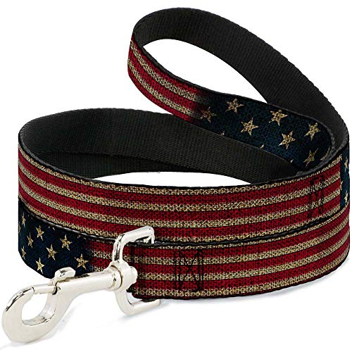 Buckle-Down Pet Leash - Vintage US Flag Stretch - 6 Feet Long - 1" Wide Buckle-Down Pet Leash - Vintage US Flag Stretch - 6 Feet Long - 1" Wide von Buckle-Down