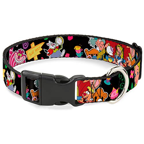 Buckle-Down Plastic Clip Collar - Alice's Encounters in Wonderland - 1" Wide - Fits 11-17" Neck - Medium von Buckle-Down