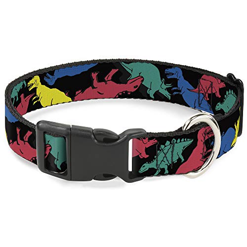 Buckle-Down Plastic Clip Collar - Dinosaurs Black/Multi Color - 1.5" Wide - Fits 18-32" Neck - Large Buckle-Down Plastic Clip Collar - Dinosaurs Black/Multi Color - 1.5" Wide - Fits 18-32" Neck - Large von Buckle-Down