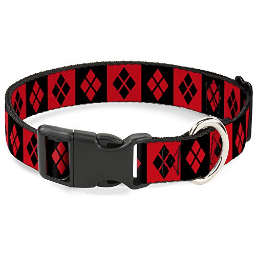 Buckle-Down Plastic Clip Collar - Harley Quinn Diamond Blocks Red/Black Black/Red - 1.5" Wide - Fits 16-23" Neck - Medium Buckle-Down Plastic Clip Collar - Harley Quinn Diamond Blocks Red/Black Black/Red - 1.5" Wide - Fits 16-23" Neck - Medium von Buckle-Down