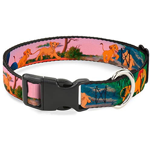 Buckle-Down Plastic Clip Collar - Lion King Simba & Nala Growing Up Scenes - 1/2" Wide - Fits 6-9" Neck - Small von Buckle-Down