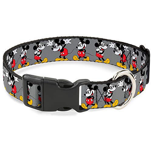 Buckle-Down Plastic Clip Collar - Mickey Mouse w/Glasses Poses Gray - 1" Wide - Fits 15-26" Neck - Large Buckle-Down Plastic Clip Collar - Mickey Mouse w/Glasses Poses Gray - 1" Wide - Fits 15-26" Neck - Large von Buckle-Down