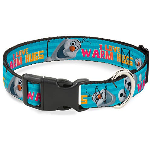 Buckle-Down Plastic Clip Collar - Olaf Pose I LOVE WARM HUGS Stripe Blues - 1" Wide - Fits 15-26" Neck - Large Buckle-Down Plastic Clip Collar - Olaf Pose I LOVE WARM HUGS Stripe Blues - 1" Wide - Fits 15-26" Neck - Large von Buckle-Down
