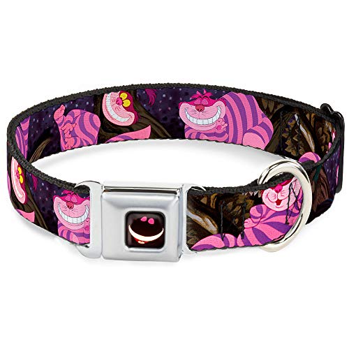 Buckle-Down Seatbelt Buckle Dog Collar - Cheshire Cat Tree Poses - 1" Wide - Fits 9-15" Neck - Small von Buckle-Down