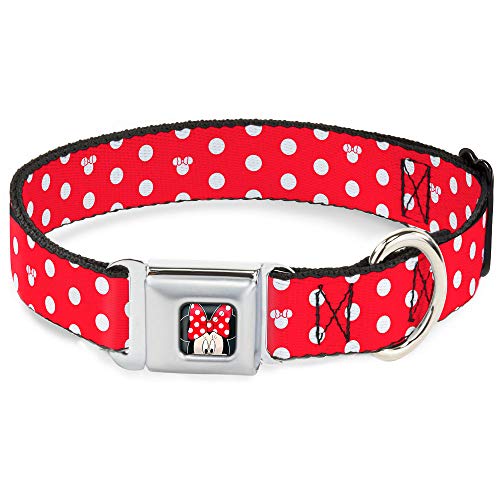 Buckle-Down Seatbelt Buckle Dog Collar - Minnie Mouse Polka Dot/Mini Silhouette Red/White - 1.5" Wide - Fits 18-32" Neck - Large Buckle-Down Seatbelt Buckle Dog Collar - Minnie Mouse Polka Dot/Mini Silhouette Red/White - 1.5" Wide - Fits 18-32" Neck - Large von Buckle-Down