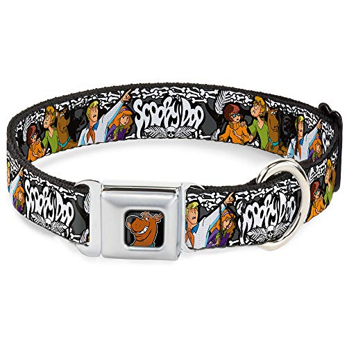 Buckle-Down Seatbelt Buckle Dog Collar - Scooby DOO Group Pose/Bones - 1" Wide - Fits 15-26" Neck - Large von Buckle-Down