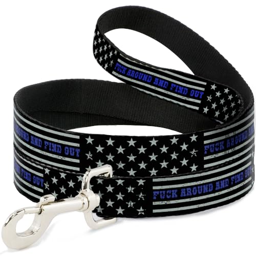 Buckle-Down Strapazierfähige und stilvolle Hundeleine mit Schnappverschluss, FAFO-Flagge, 1,2 m lang, 2,5 cm breit Buckle-Down Strapazierfähige und stilvolle Hundeleine mit Schnappverschluss, FAFO-Flagge, 1,2 m lang, 2,5 cm breit von Buckle-Down