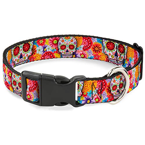 Buckle-Down Sugar Skull Starburst weiß/Multi Farbe Kunststoff Clip Halsband Buckle-Down Sugar Skull Starburst weiß/Multi Farbe Kunststoff Clip Halsband von Buckle-Down