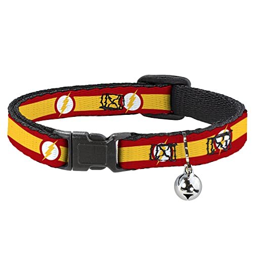 Buckle Down The Flash Logo7 Katzenhalsband mit Glöckchen, Kunststoffclip, leicht verstellbar, 21,6 cm bis 30,5 cm - 1,3 cm breit Buckle Down The Flash Logo7 Katzenhalsband mit Glöckchen, Kunststoffclip, leicht verstellbar, 21,6 cm bis 30,5 cm - 1,3 cm breit von Buckle-Down