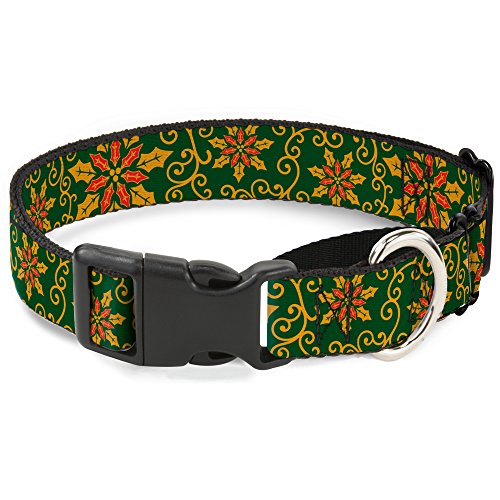 Buckle-Down Urlaub Holly Grün/Gold/Rot Martingale Hundehalsband, 2,5 cm Wide-fits 22,9–38,1 cm Neck-small Buckle-Down Urlaub Holly Grün/Gold/Rot Martingale Hundehalsband, 2,5 cm Wide-fits 22,9–38,1 cm Neck-small von Buckle-Down