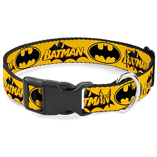Buckle Down Vintage Batman Logo & Bat Signal 3 gelb Kunststoff Clip Halsband Buckle Down Vintage Batman Logo & Bat Signal 3 gelb Kunststoff Clip Halsband von Buckle-Down