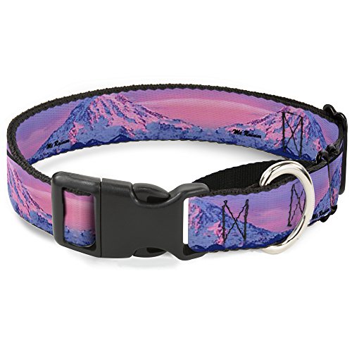 Buckle-Down Washington MT. Rainier Sunset Martingale Hundehalsband, Querformat, 3,8 cm breit, passend für 33-45,7 cm Halsumfang von Buckle-Down
