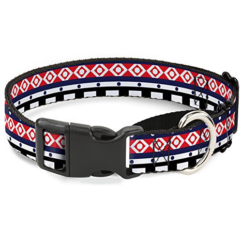Buckle-Down aztec13 weiß/Marineblau/rot/schwarz Martingale Hundehalsband, 2,5 cm Wide-fits 27,9–43,2 cm Neck-medium Buckle-Down aztec13 weiß/Marineblau/rot/schwarz Martingale Hundehalsband, 2,5 cm Wide-fits 27,9–43,2 cm Neck-medium von Buckle-Down