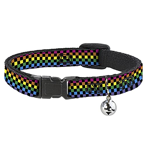 Buckle-Down bac-w30317-nm Breakaway Katzenhalsband, 1/5,1 cm breit – passt 20,3–30,5 cm Nacken – Medium, Kariert von Buckle-Down