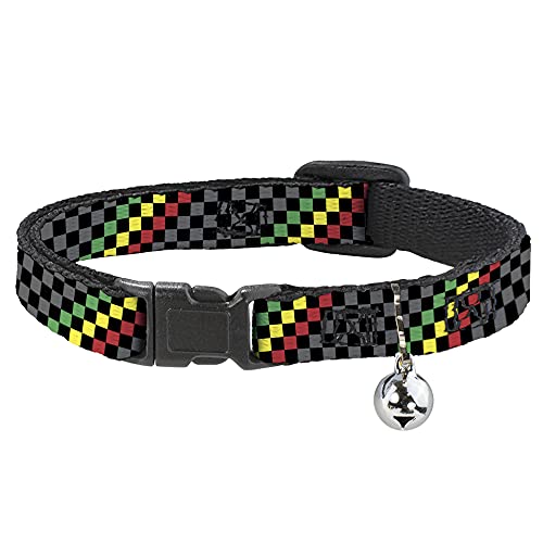 Buckle-Down bac-w30343-nm Breakaway Katzenhalsband, 1/5,1 cm breit – passt 20,3–30,5 cm Nacken – Medium, Kariert von Buckle-Down